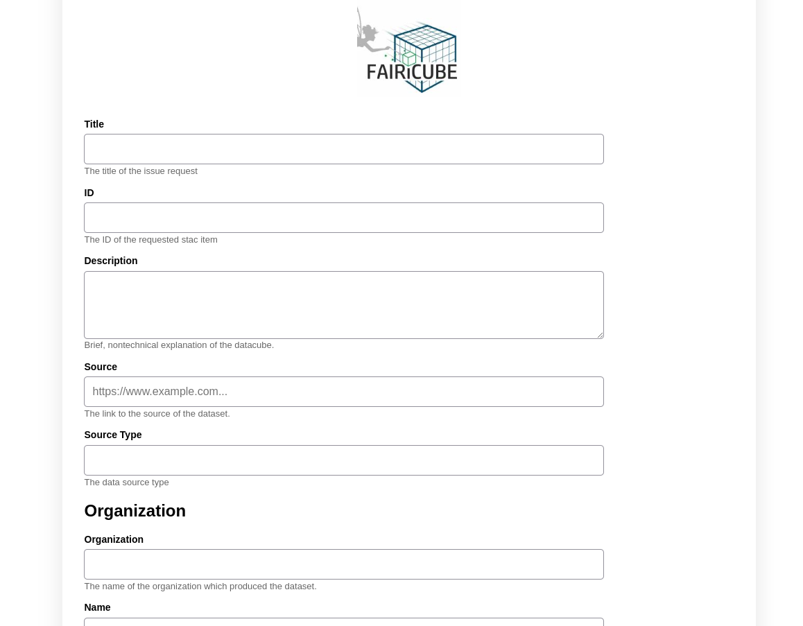 fAIRiCUBE Dataset Request Form